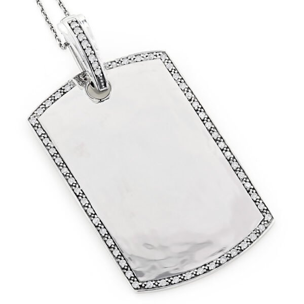 Dog Tags Diamond Pendant 0.60ct 14k