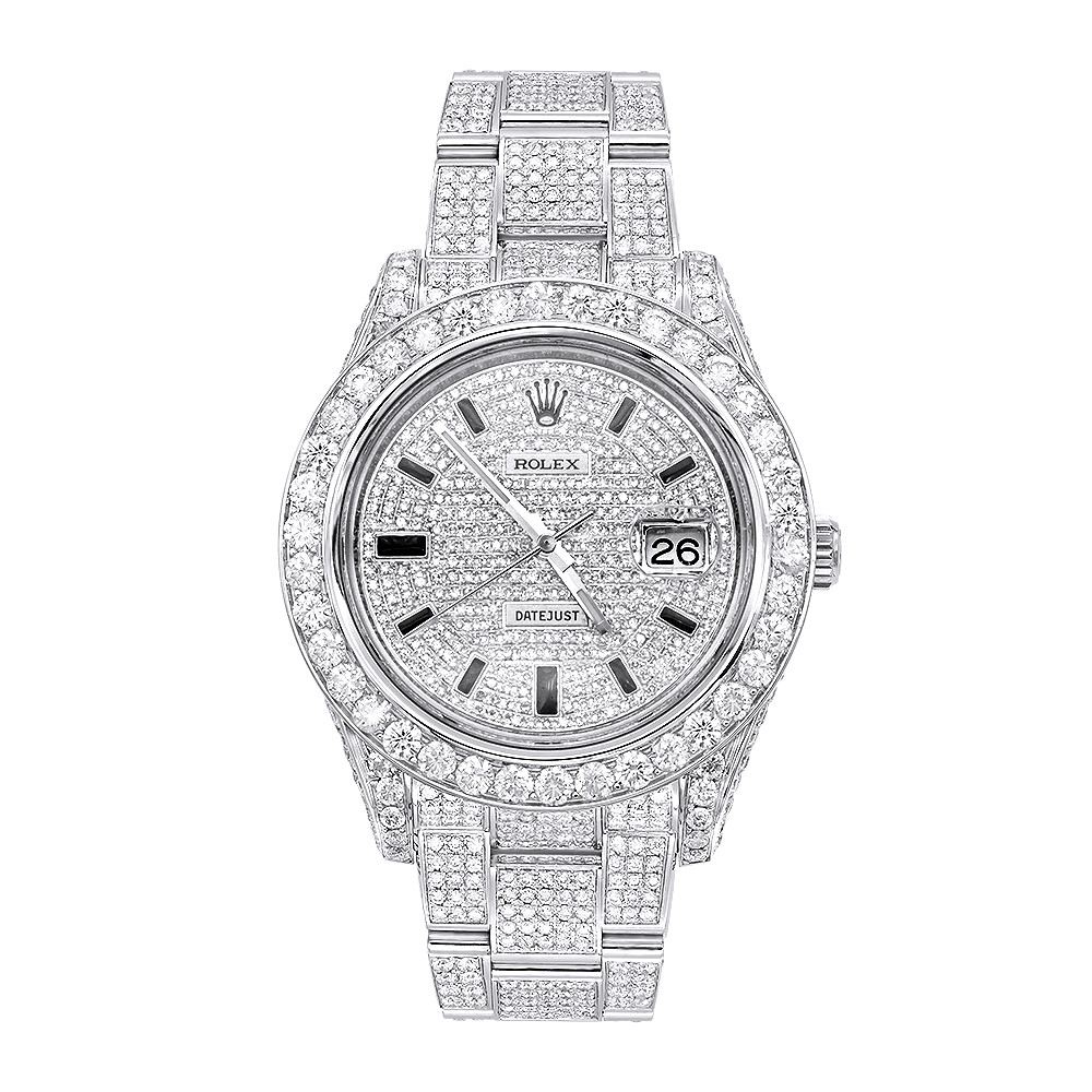 Diamond Rolex Watch Datejust Iced Out 