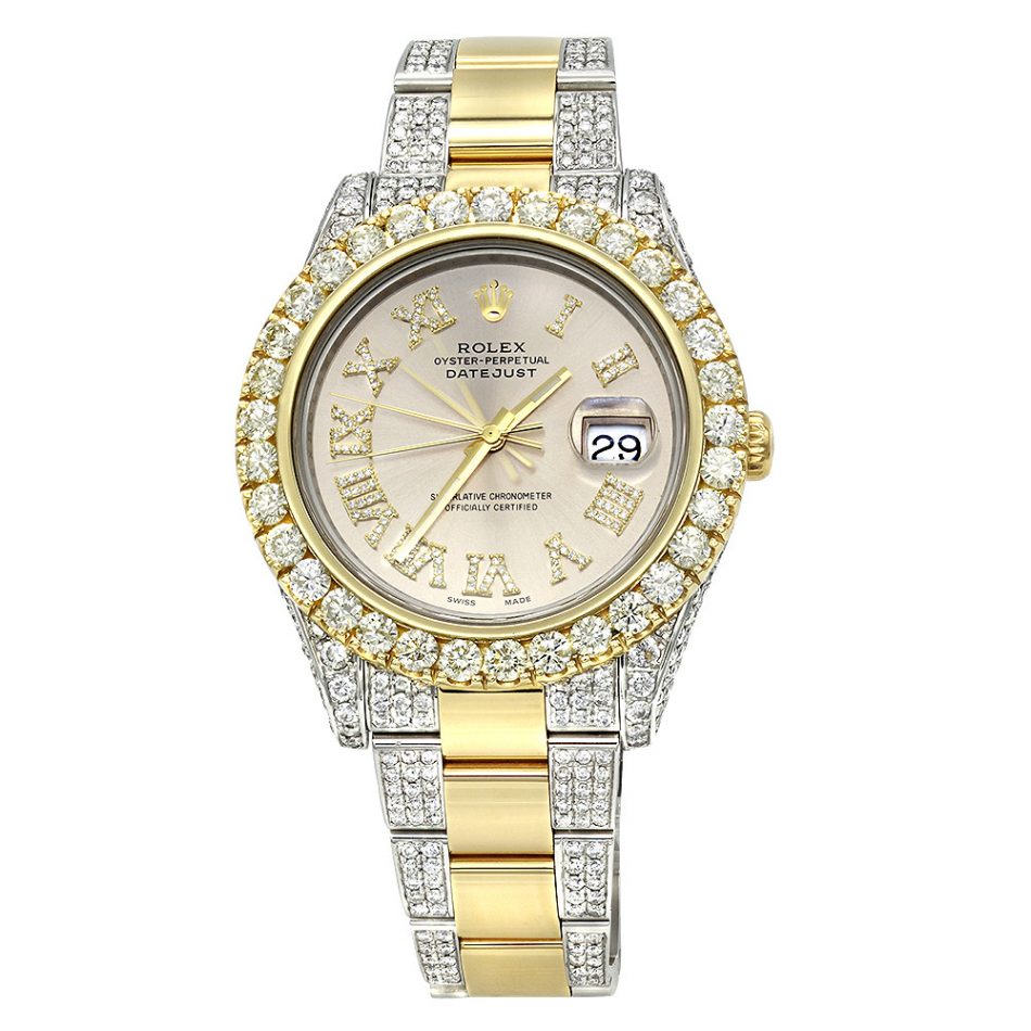 iced out rolex mens