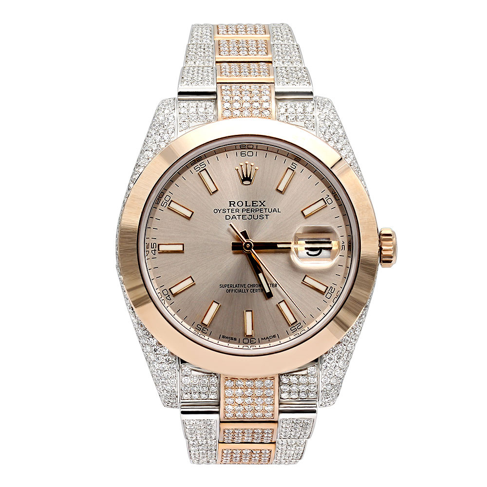 iced out rose gold rolex