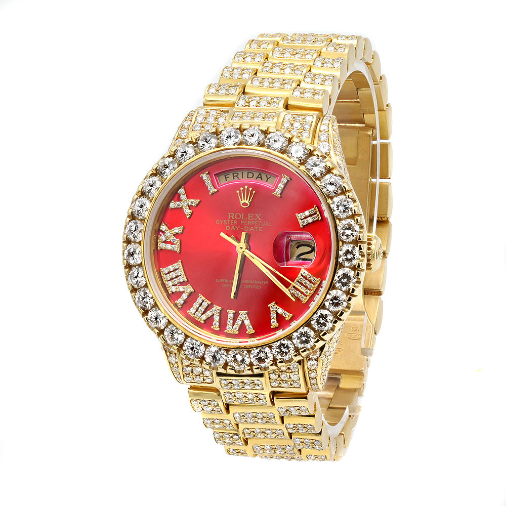 gold rolex diamond watch