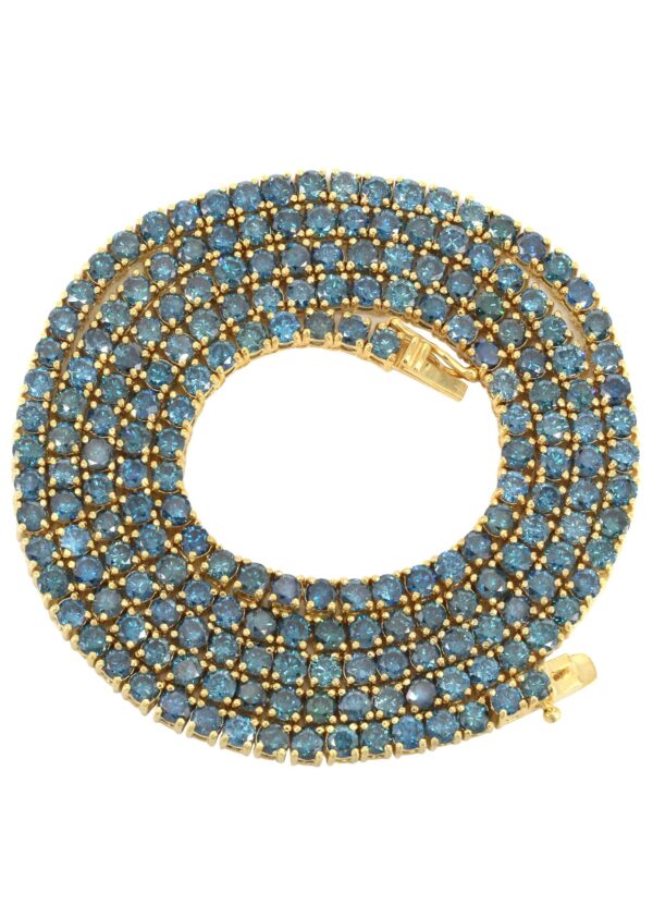 blue diamond tennis chain