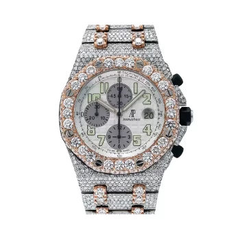 iced out diamond ap watch gold