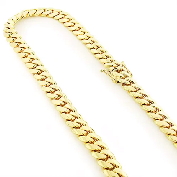 miami cuban link chain yellow gold